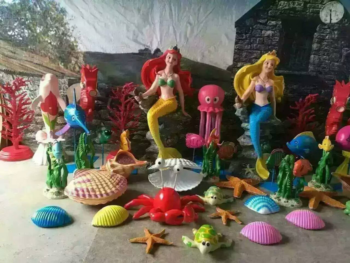 卡通动漫雕塑：海洋主题展览